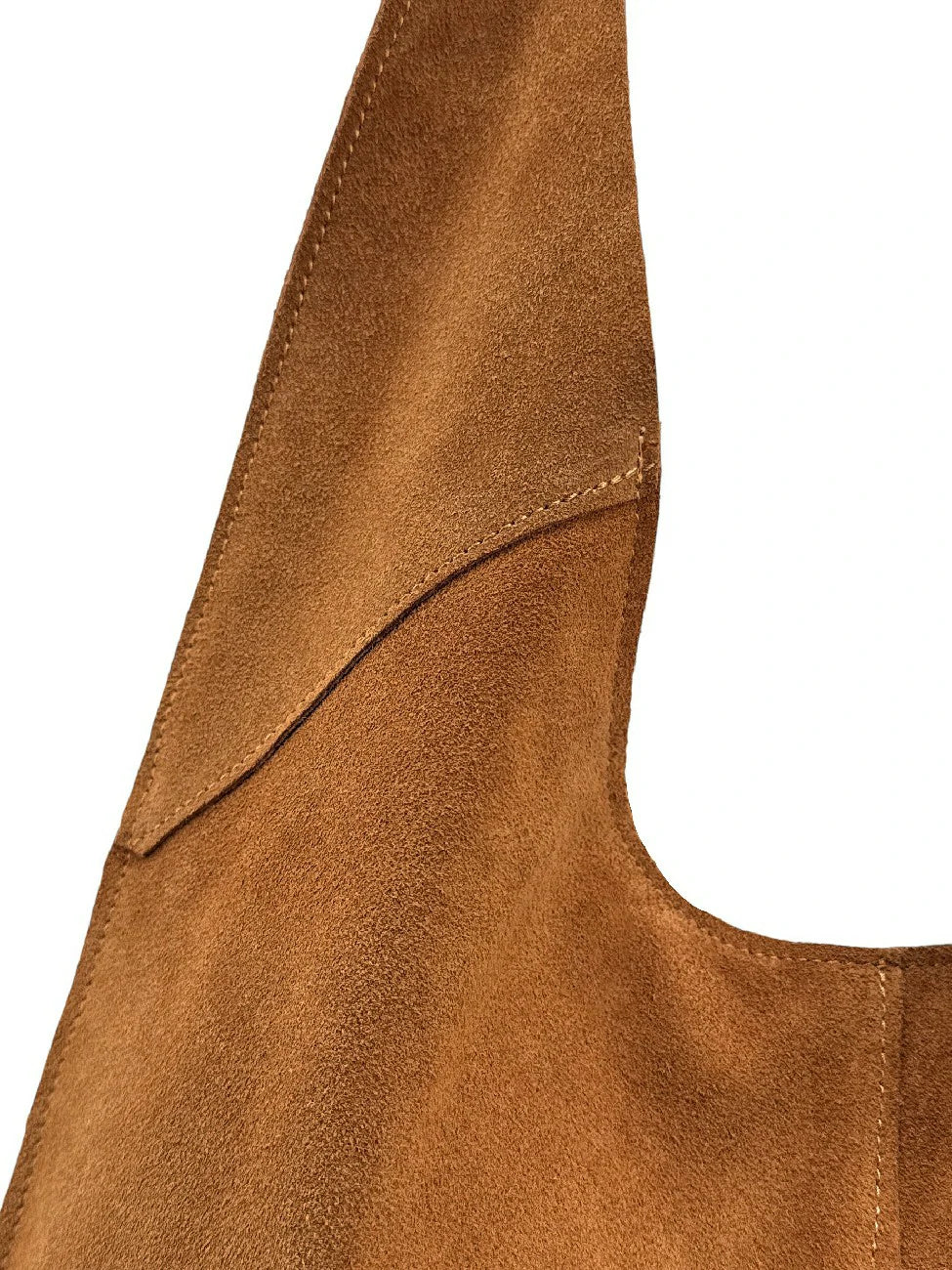Sac Hobo en daim NEW EVE Marron camel - Image 4