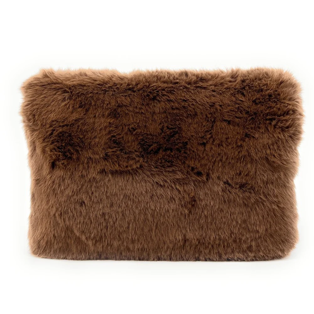 Sac pochette en fausse fourrure FURBY Châtaigne - Image 3