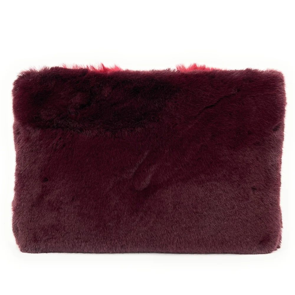 Sac pochette en fausse fourrure FURBY Rouge bordeaux - Image 3