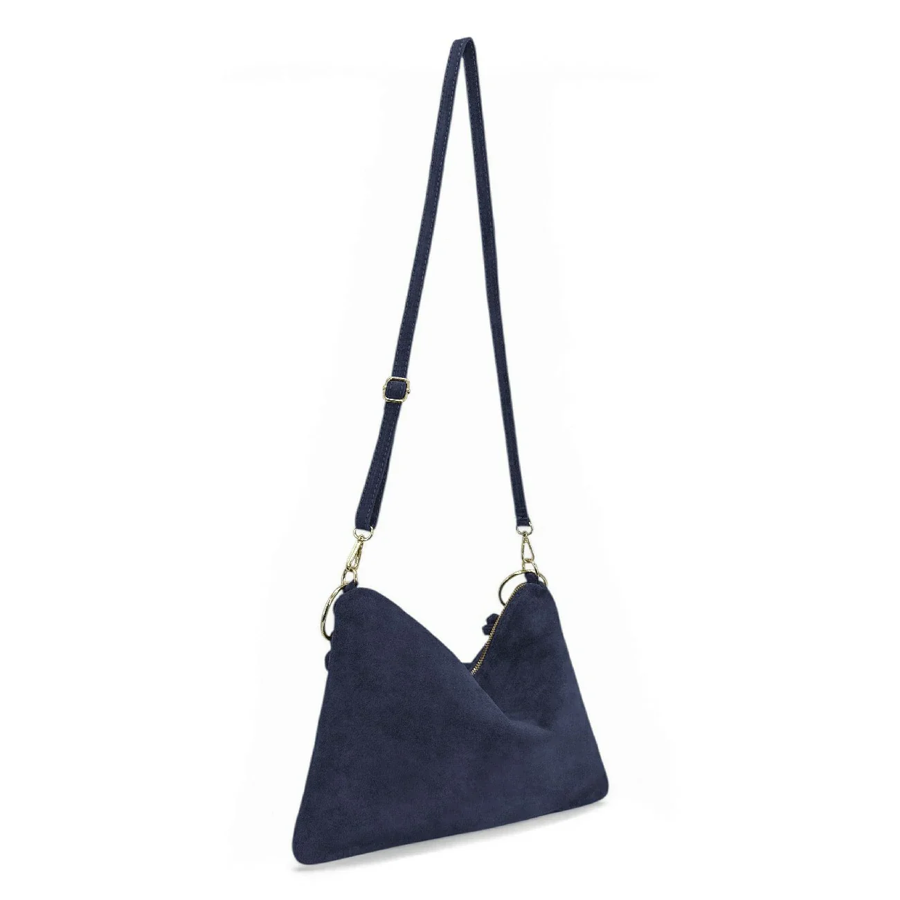 Sac pochette Hobo en daim SOA Bleu marine - Image 4