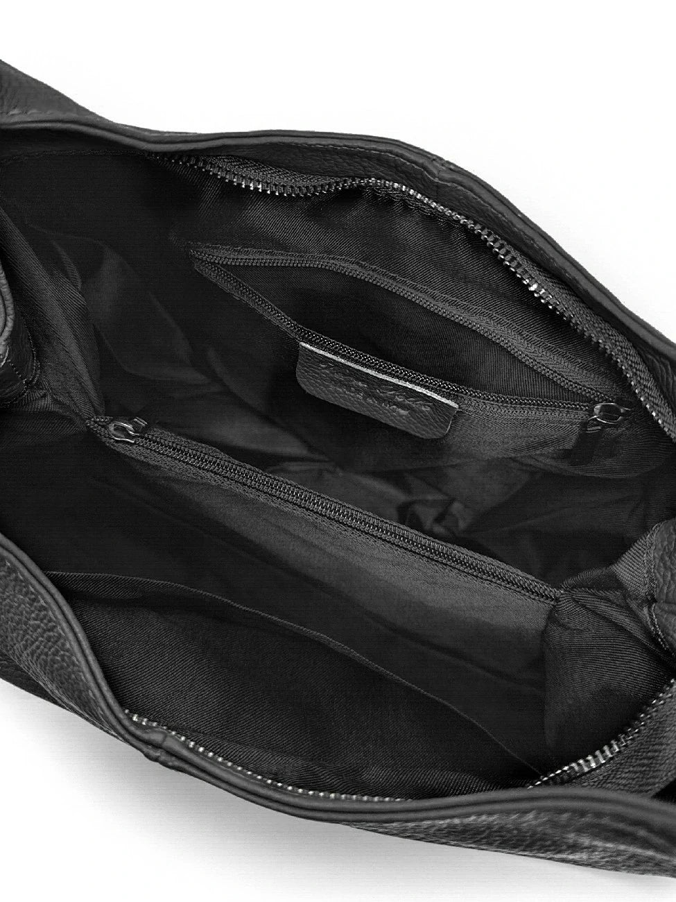 Sac porté épaule en cuir grainé BOSTON Noir - Image 4