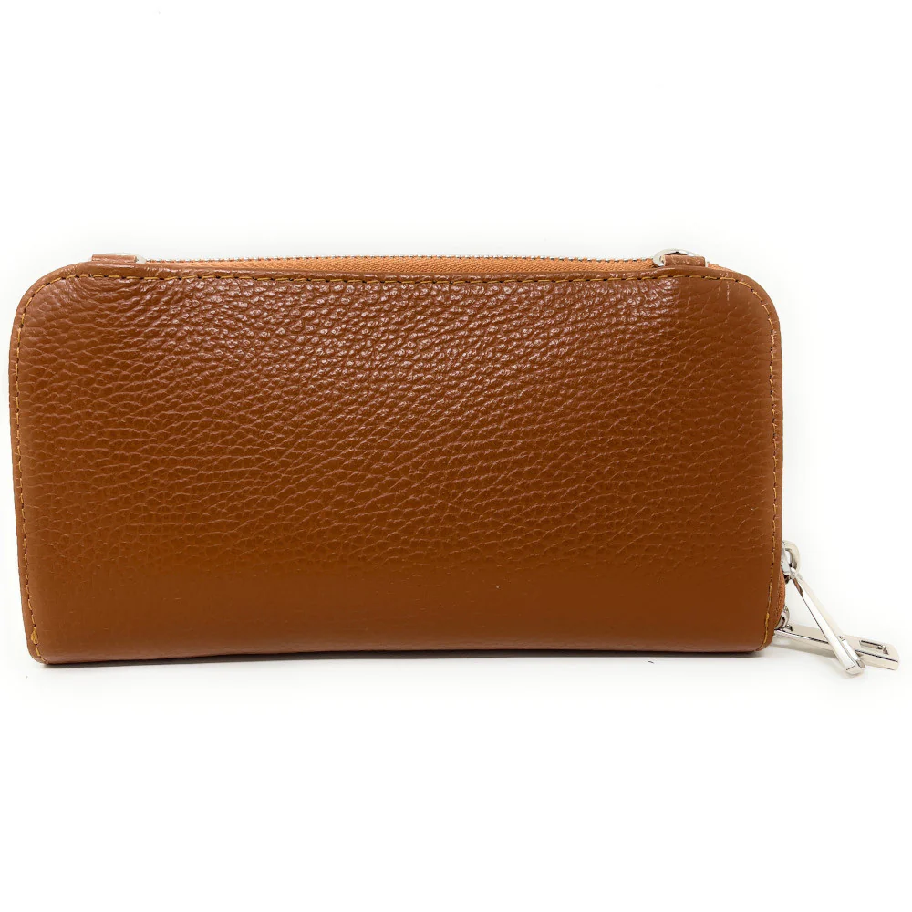 Sac portefeuille à bandoulière en cuir grainé CITY Camel - Image 4