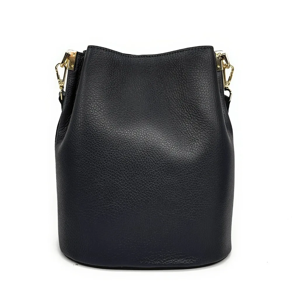 Sac seau en cuir grainé GEORGIA Noir - Image 3
