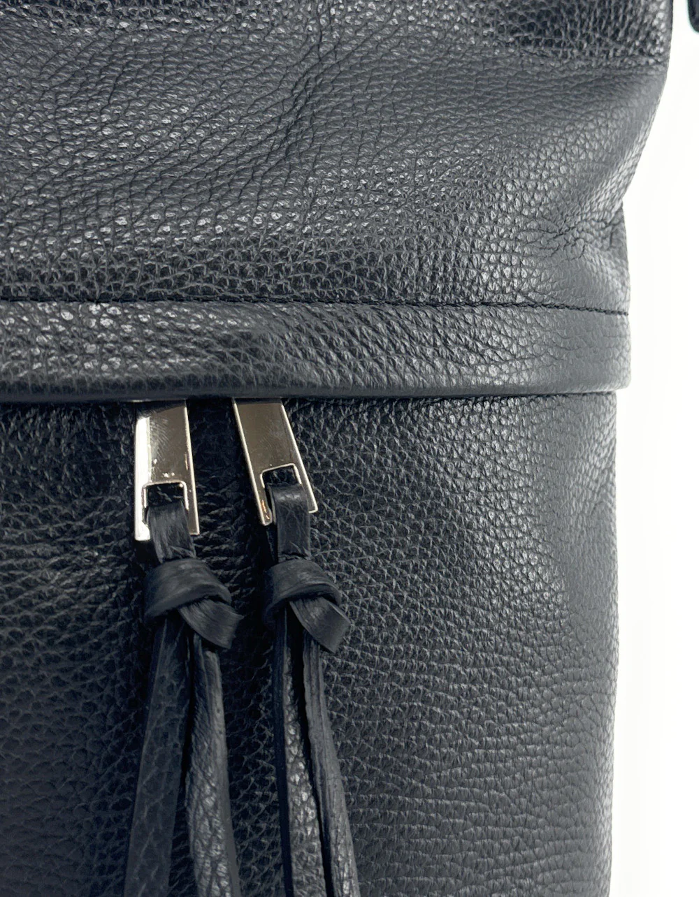 Sac seau en cuir grainé LIVERPOOL Noir - Image 9