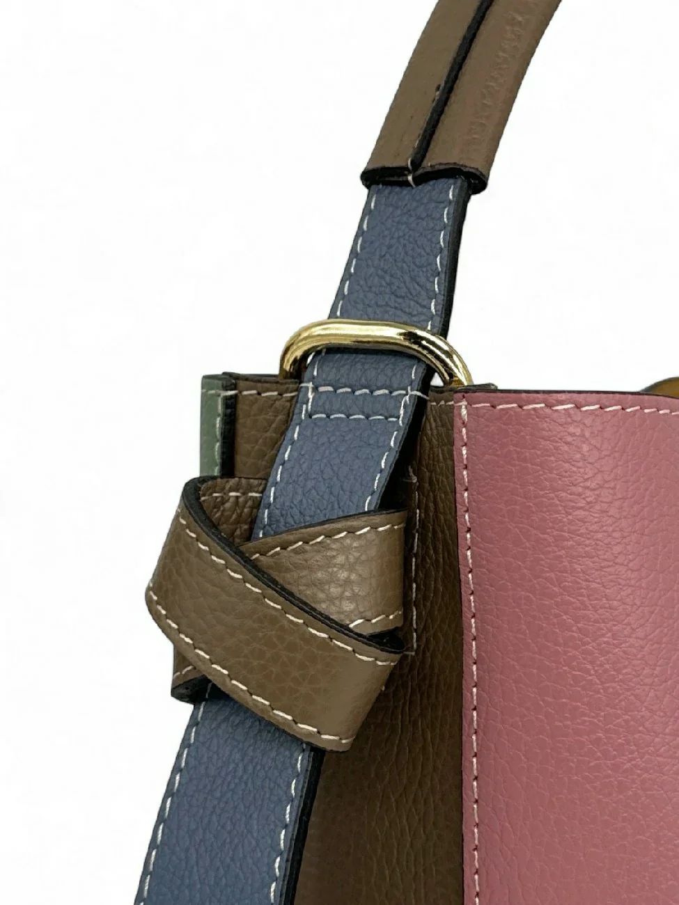 Sac seau et pochette en cuir grainé ONLY BIRDIE Multicolore 4 - Image 5