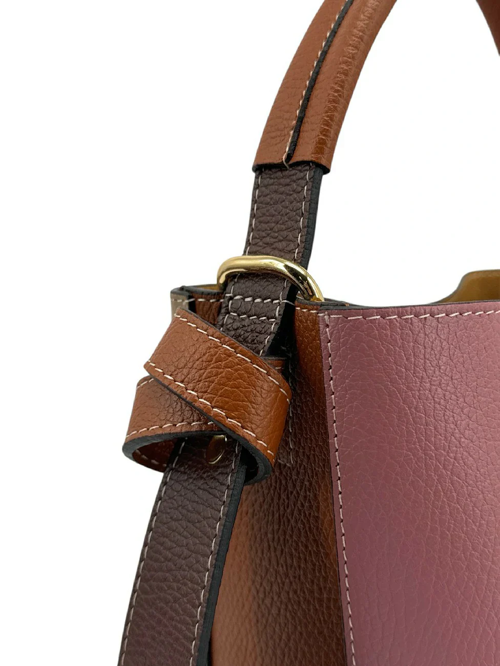 Sac seau et pochette en cuir grainé ONLY BIRDIE Multicolore 6 - Image 5