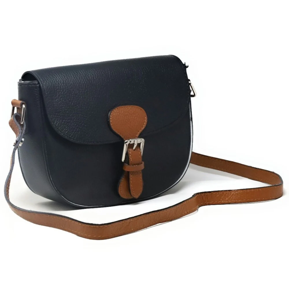 Sac trotteur en cuir grainé INA SCOT Noir - Image 2