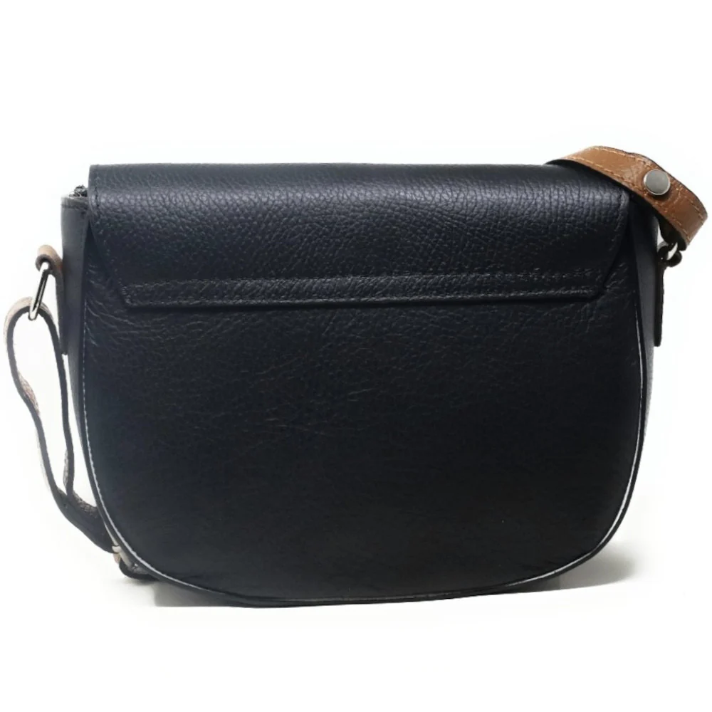 Sac trotteur en cuir grainé INA SCOT Noir - Image 3