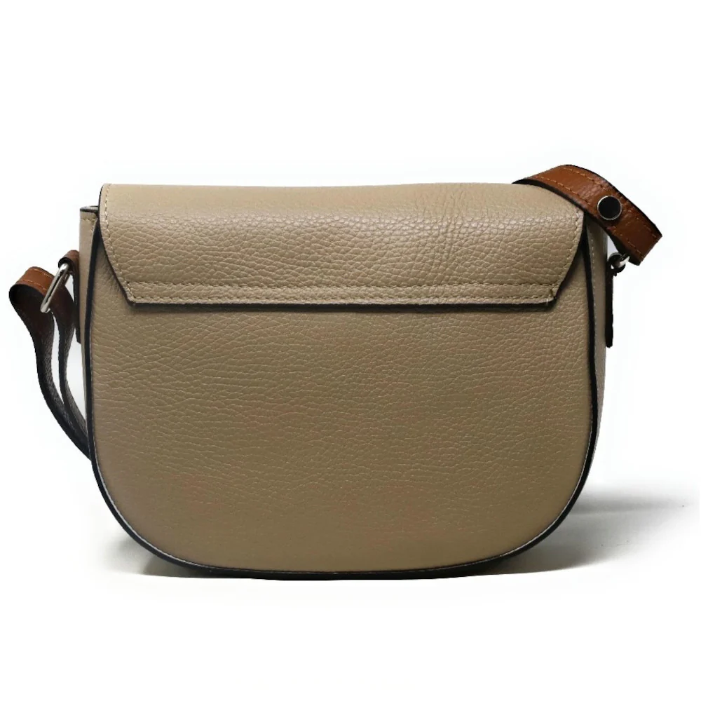 Sac trotteur en cuir grainé INA SCOT Taupe clair - Image 3