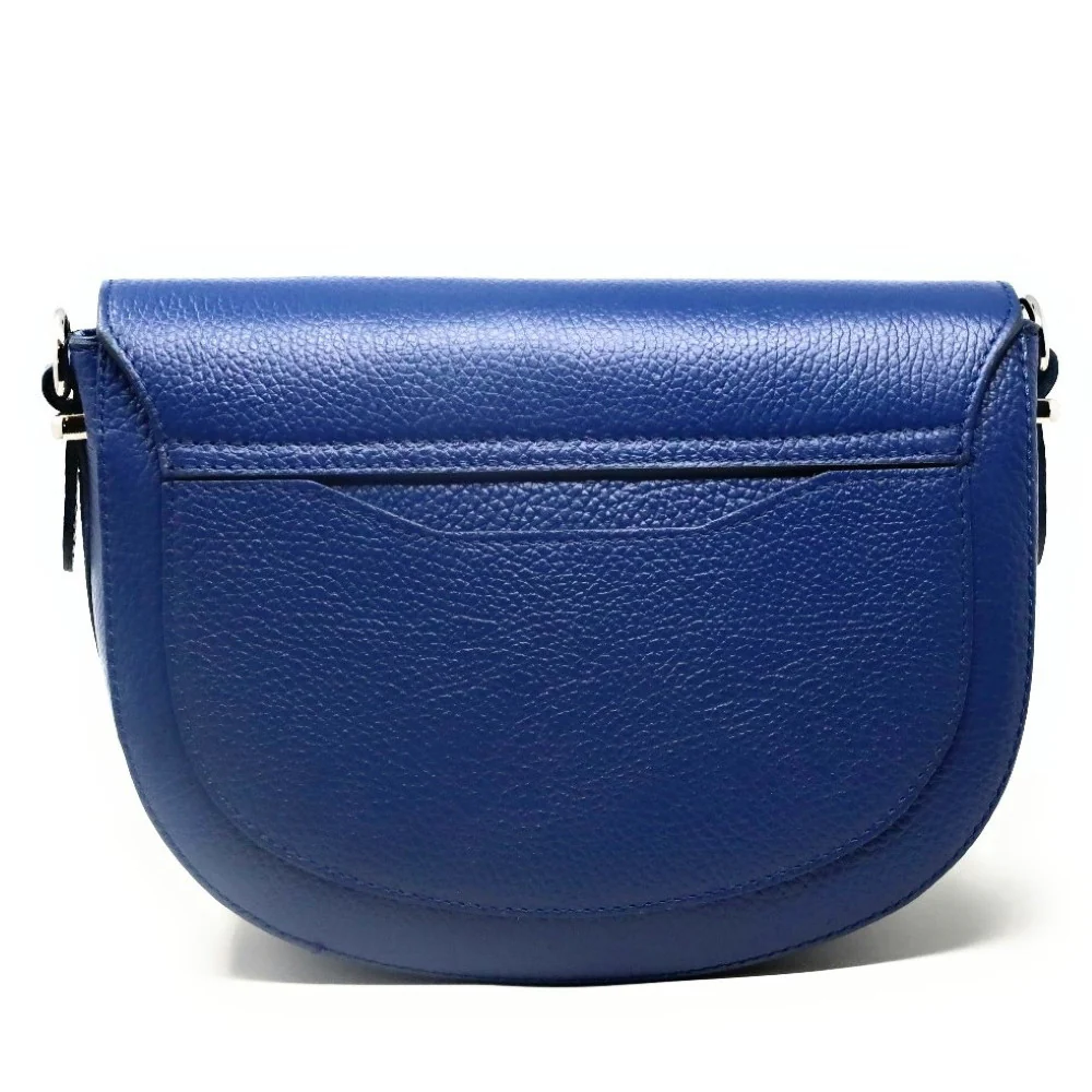 Sac trotteur en cuir grainé MASINA Bleu denim - Image 3