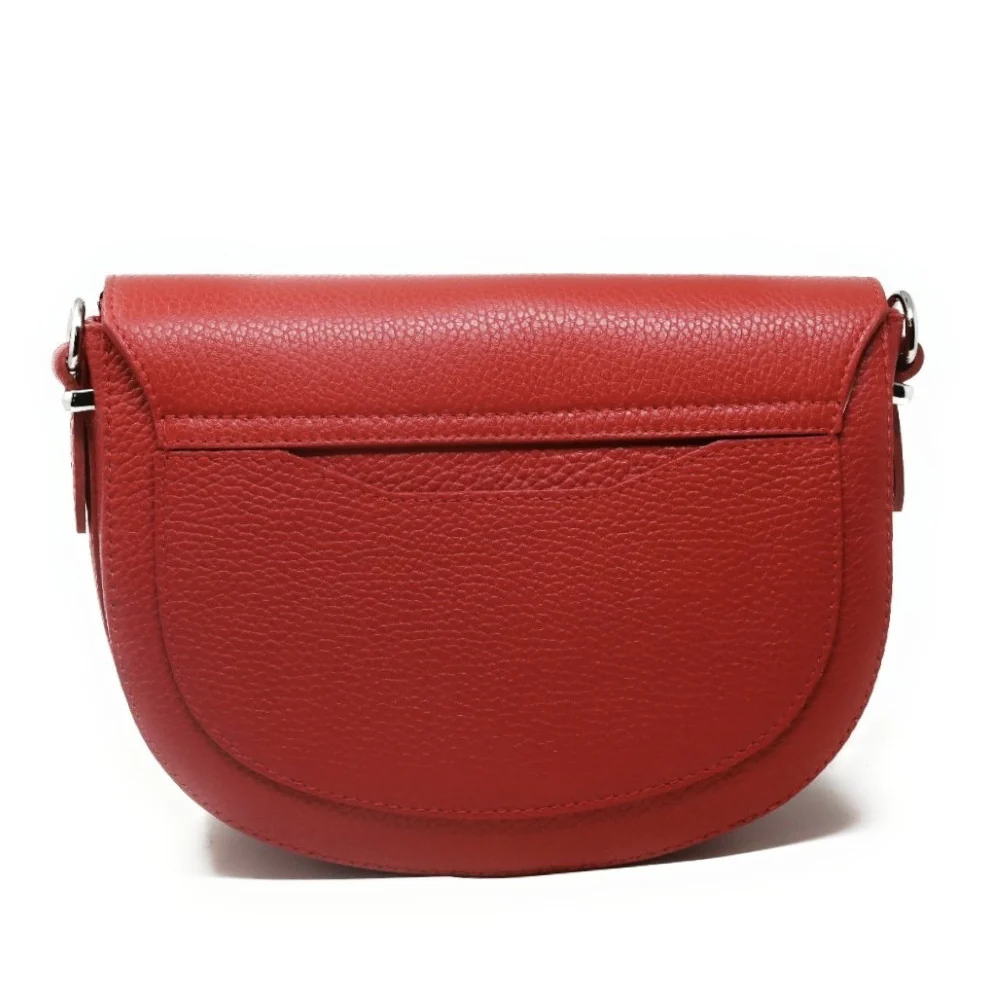 Sac trotteur en cuir grainé MASINA Rouge garance - Image 3