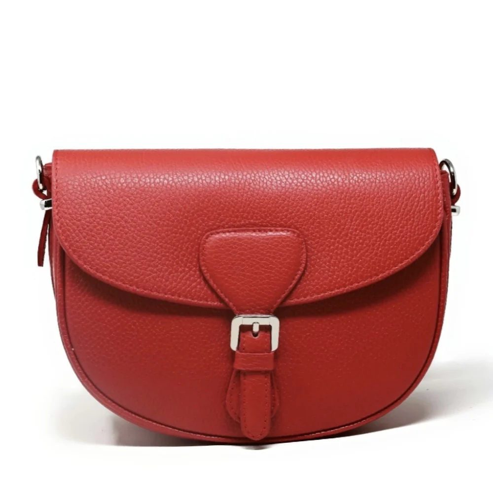 Sac trotteur en cuir grainé MASINA Rouge garance - Image 5
