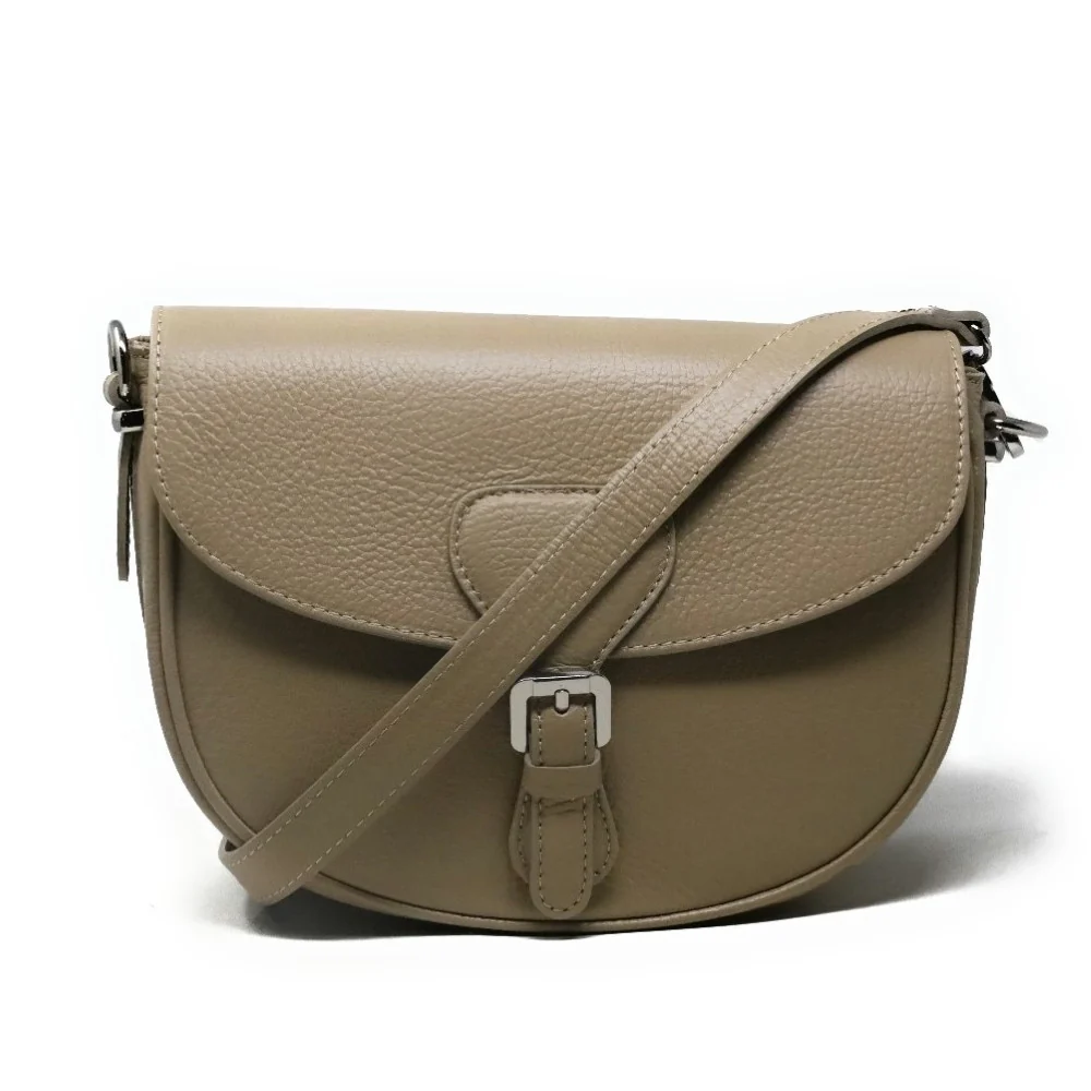 Sac trotteur en cuir grainé MASINA Taupe clair - Image 4
