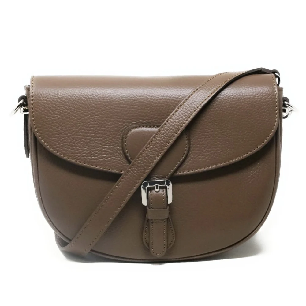 Sac trotteur en cuir grainé MASINA Taupe foncé - Image 4