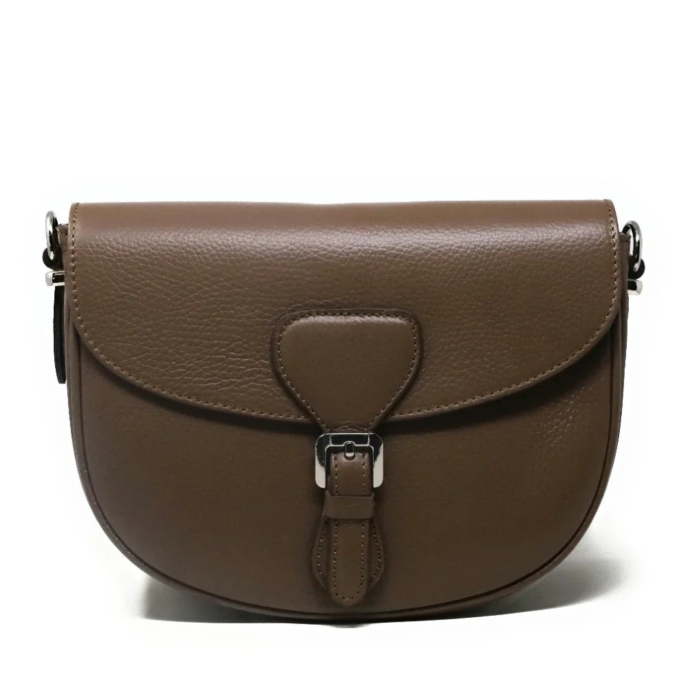 Sac trotteur en cuir grainé MASINA Taupe foncé - Image 5