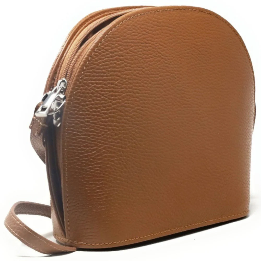 Sac trotteur en cuir grainé NAAN Camel - Image 2