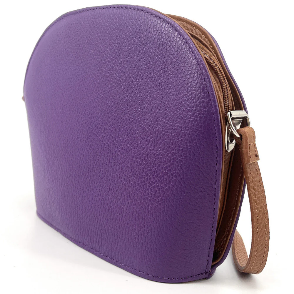 Sac trotteur en cuir grainé NAAN Violet - Image 2
