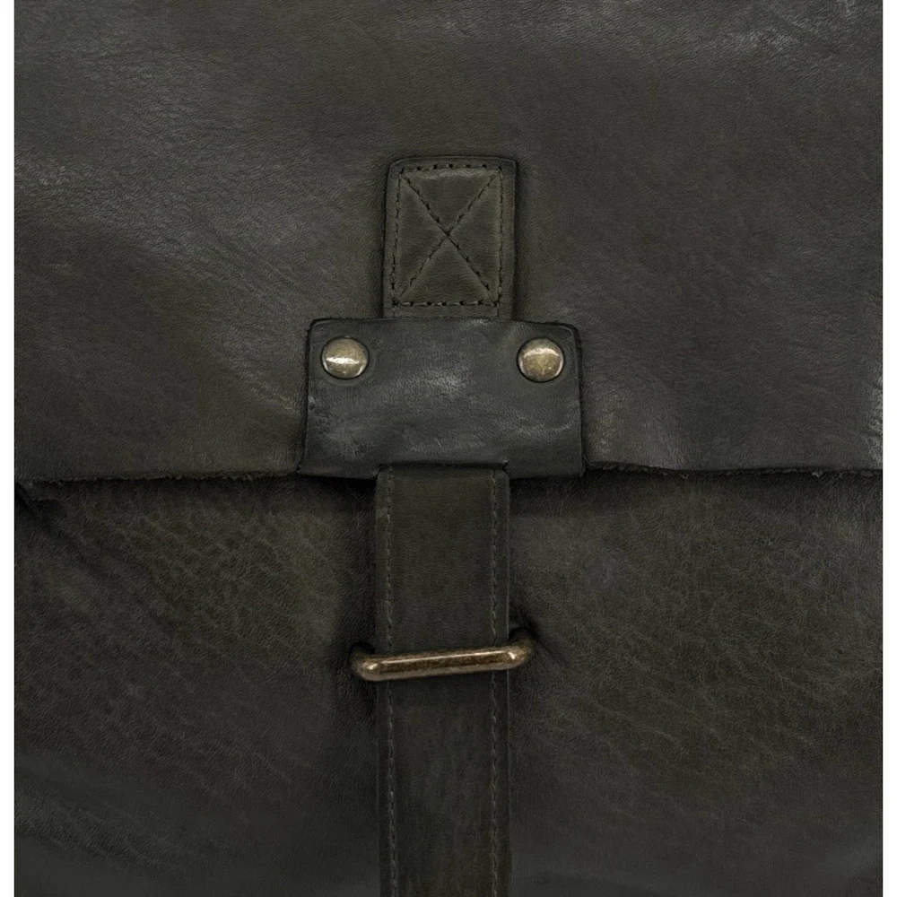 Sacoche en cuir vintage SOLO Kaki - Image 5