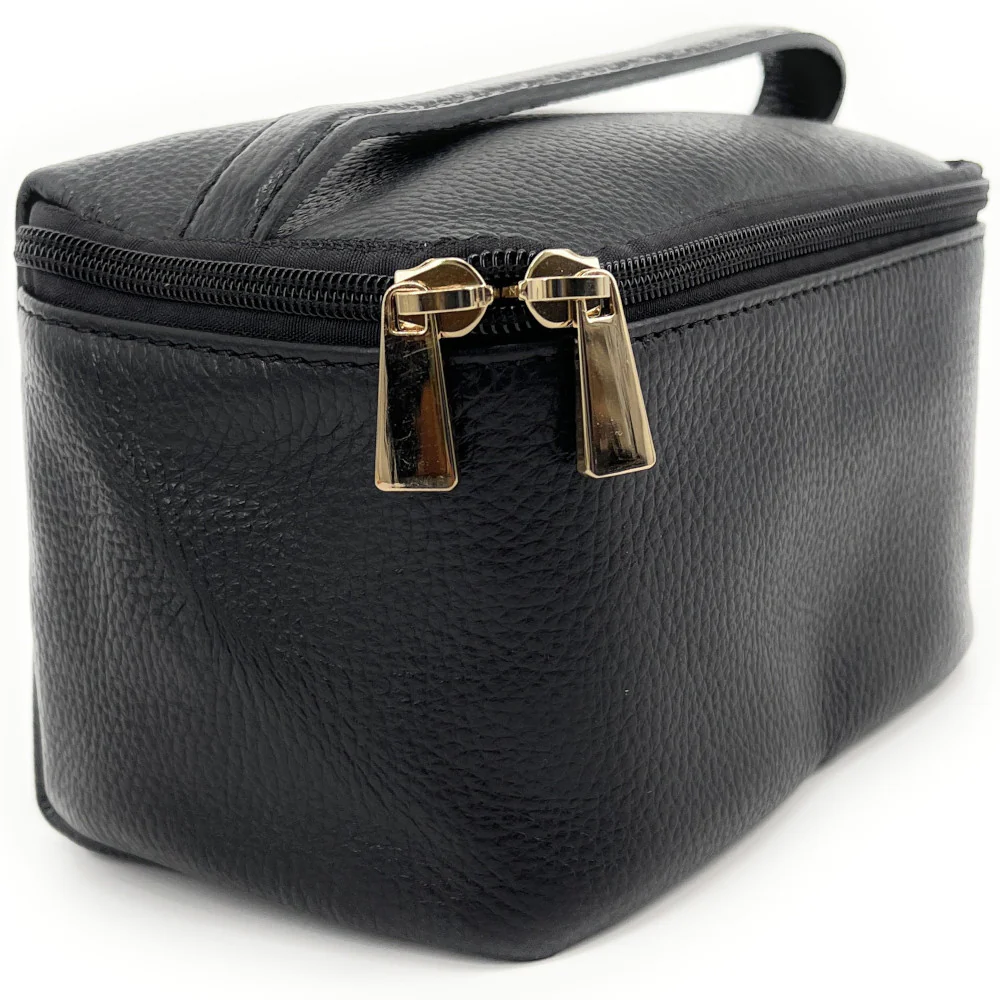 Trousse en cuir grainé VANITY Noir - Image 2