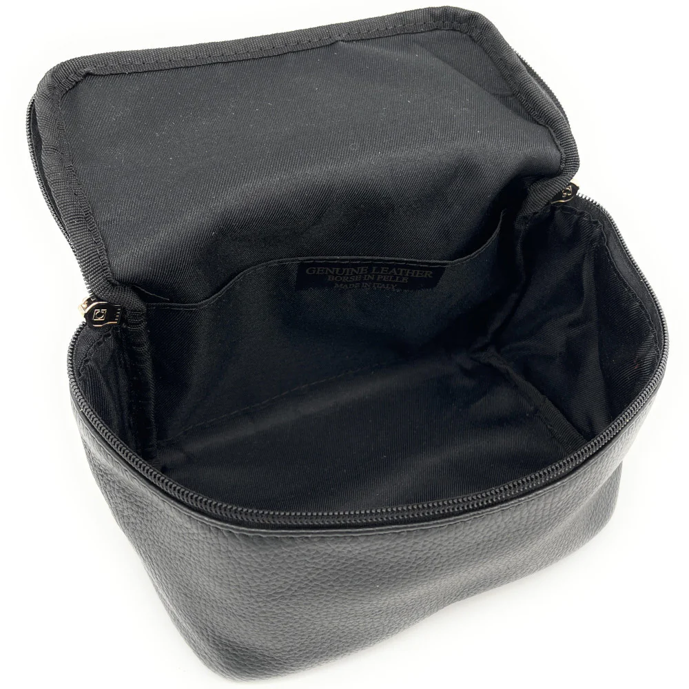 Trousse en cuir grainé VANITY Noir - Image 4