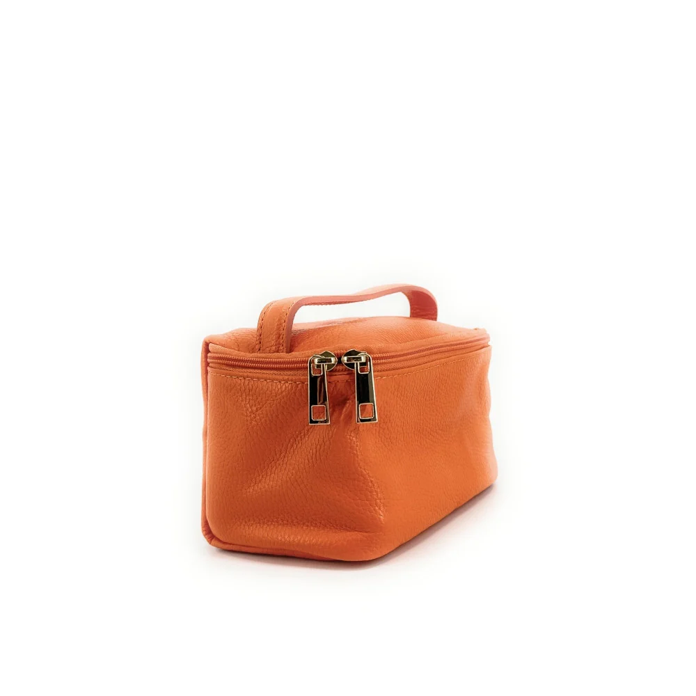 Trousse en cuir grainé VANITY Orange - Image 2