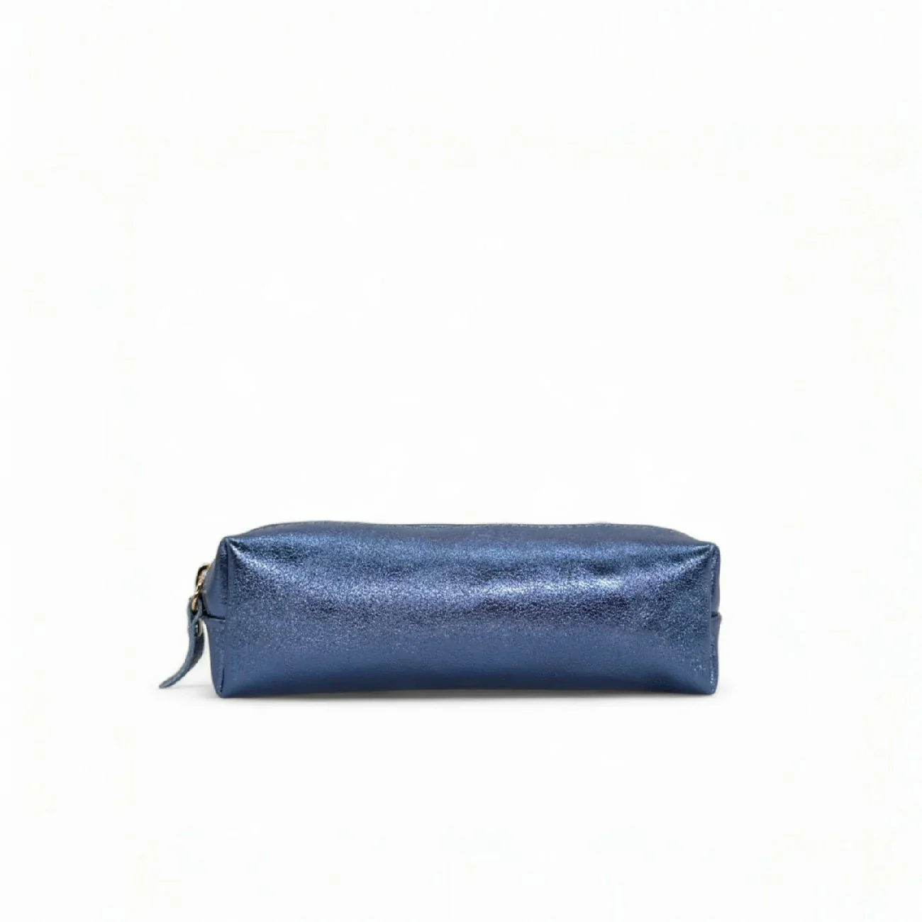 Trousse en cuir irisé TICTOC GLOW Bleu denim