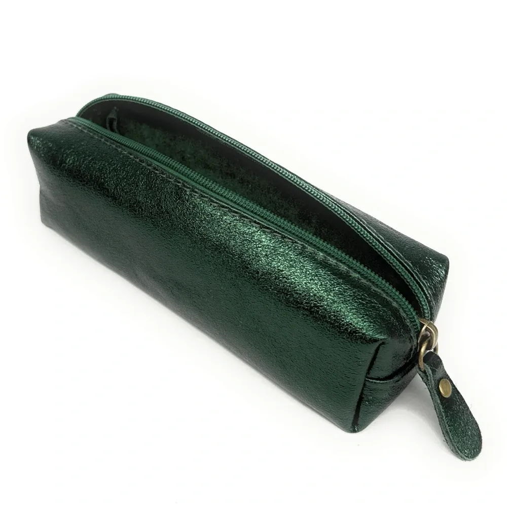 Trousse en cuir irisé TICTOC GLOW Vert forêt irisé - Image 2