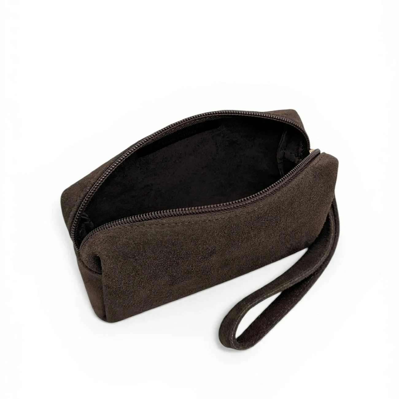 Trousse en daim ELORA SUEDE Marron chocolat - Image 5