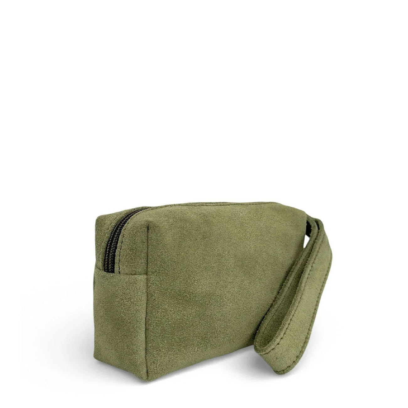 Trousse en daim ELORA SUEDE Vert amande - Image 2