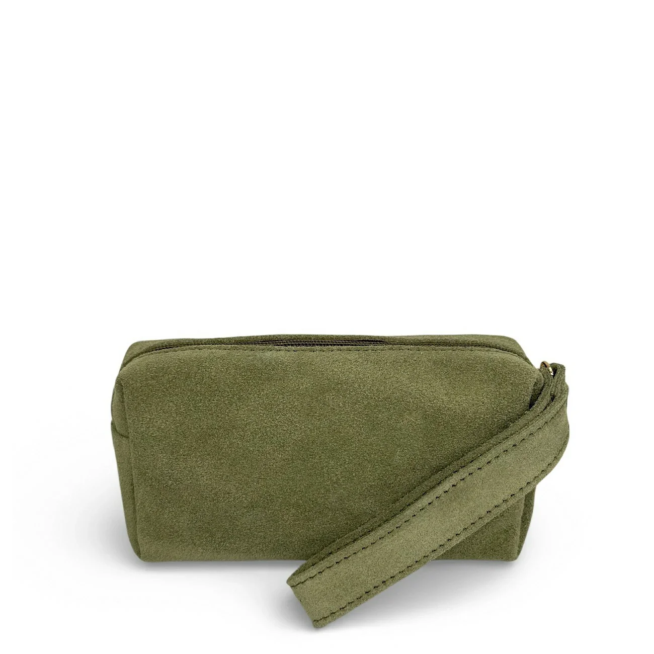 Trousse en daim ELORA SUEDE Vert amande - Image 4