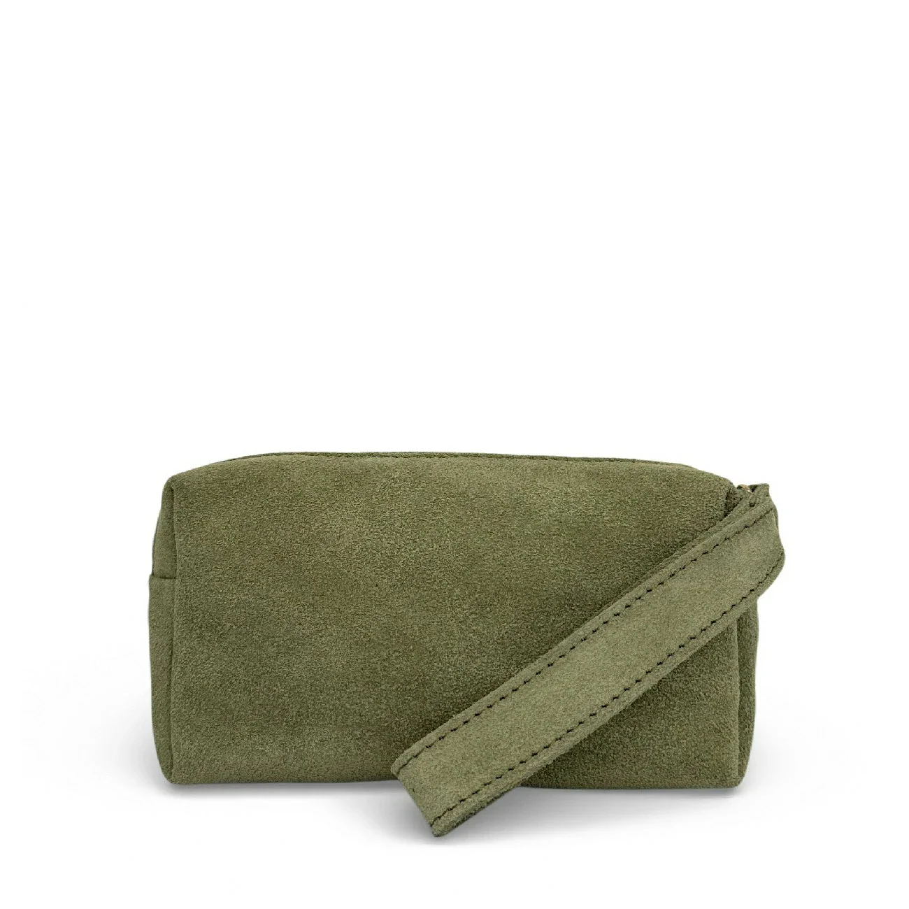 Trousse en daim ELORA SUEDE Vert amande - Image 6