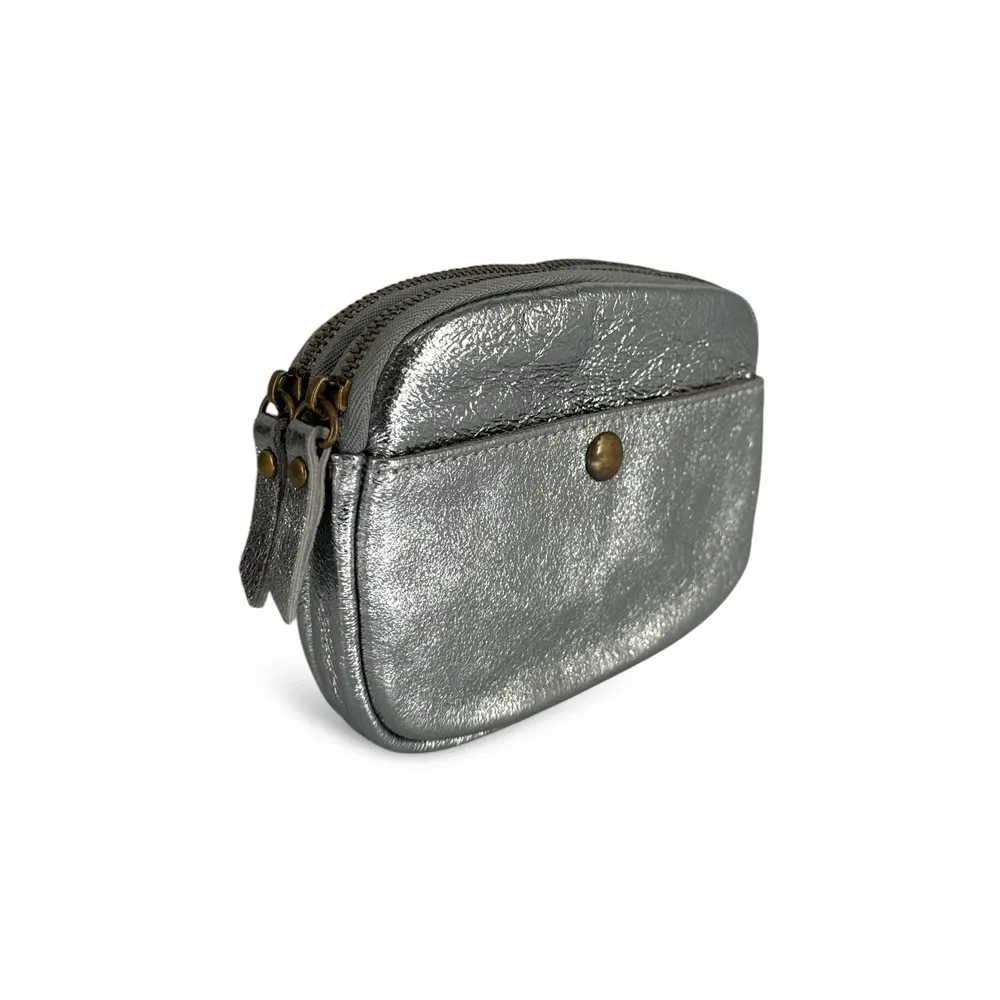 Pochette porte-monnaie en cuir irisé ZIPPY Argent moyen - Image 3